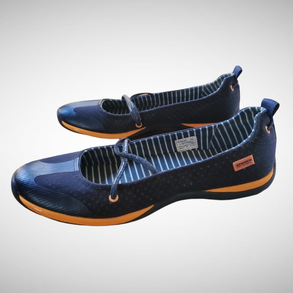 Sperry Top-Sider Shoes Blue and Orange Size 9M